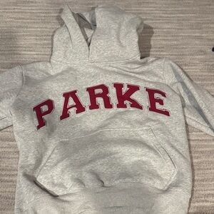 PARKE Gray/Red Hoodie